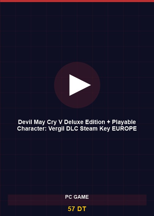 Devil May Cry V Deluxe Edition + Playable Character: Vergil DLC Steam Key EUROPE