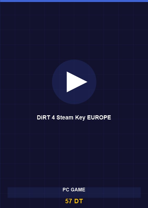DiRT 4 Steam Key EUROPE