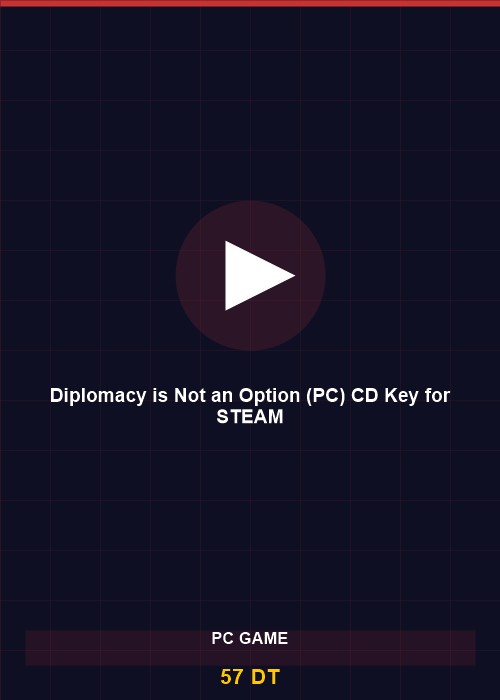 Diplomacy is Not an Option (PC) CD Key for STEAM