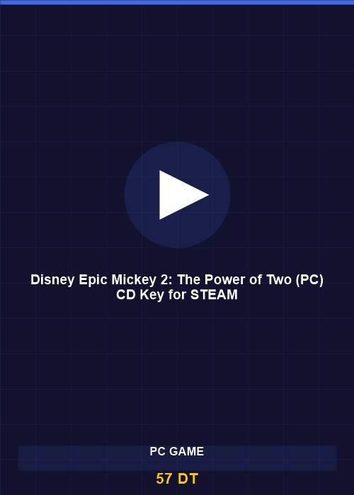 Disney Epic Mickey 2: The Power of Two (PC) CD Key for STEAM