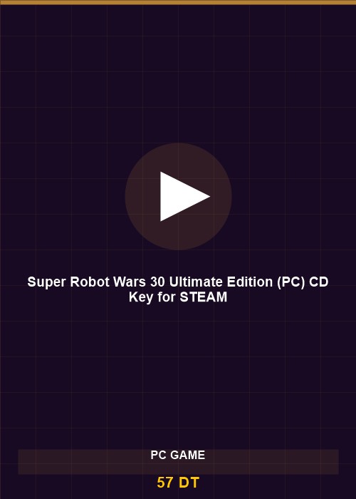 Super Robot Wars 30 Ultimate Edition (PC) CD Key for STEAM