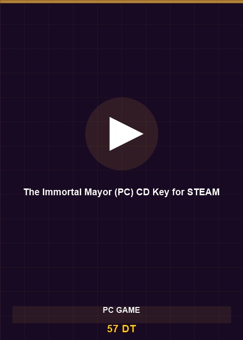 The Immortal Mayor (PC) CD Key for STEAM